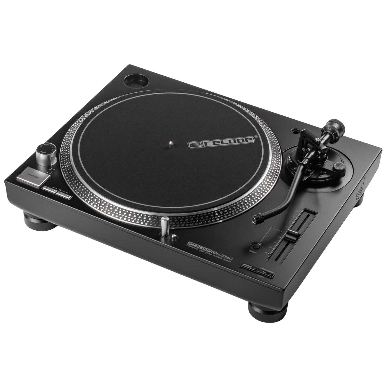 Reloop RP-5000 MK4 Giradischi High-Torque A Trazione Diretta – 2.5 Kg/cm, 3 Velocità, Pitch ±50%, Per DJ Professionisti
