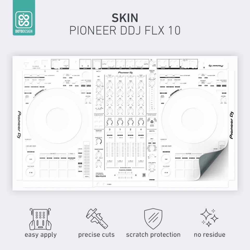 Skin DDJ-FLX10 | FULL COLORS White