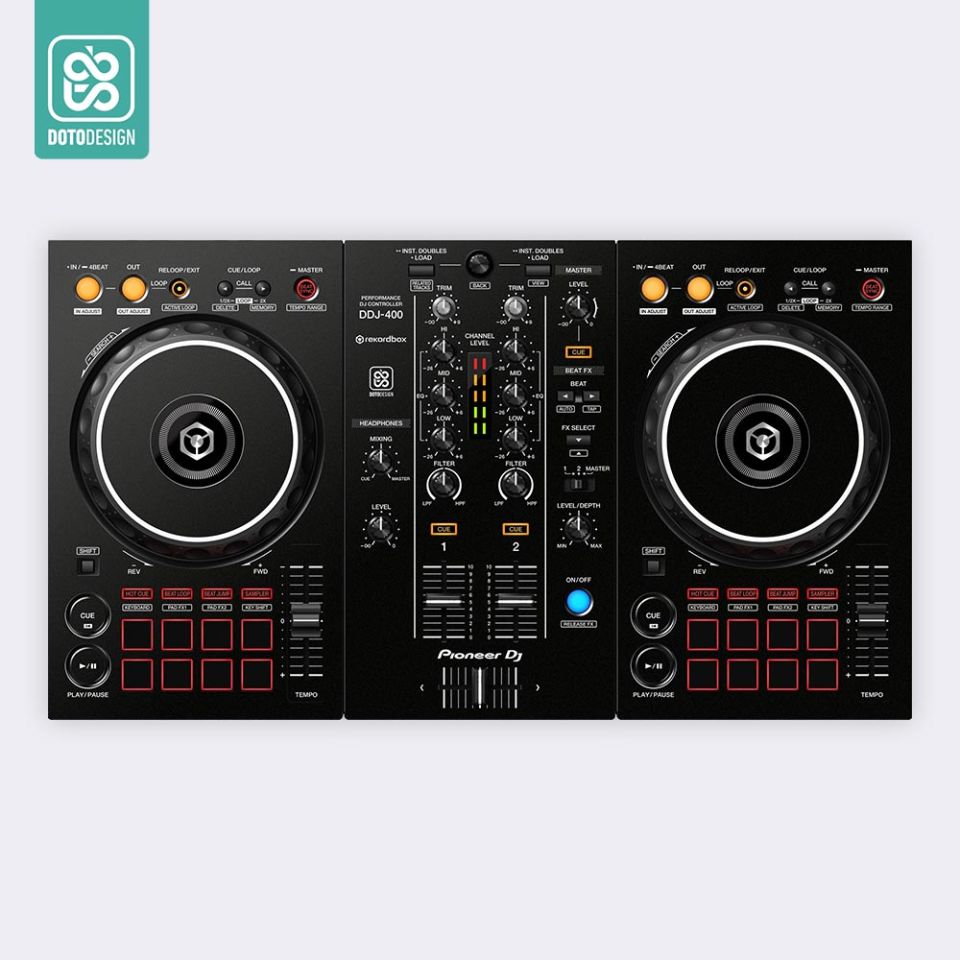 DJ機材 ddj-400 Doto Design Skin DDJ-400 | FULL COLORS | Pioneer DDJ-400