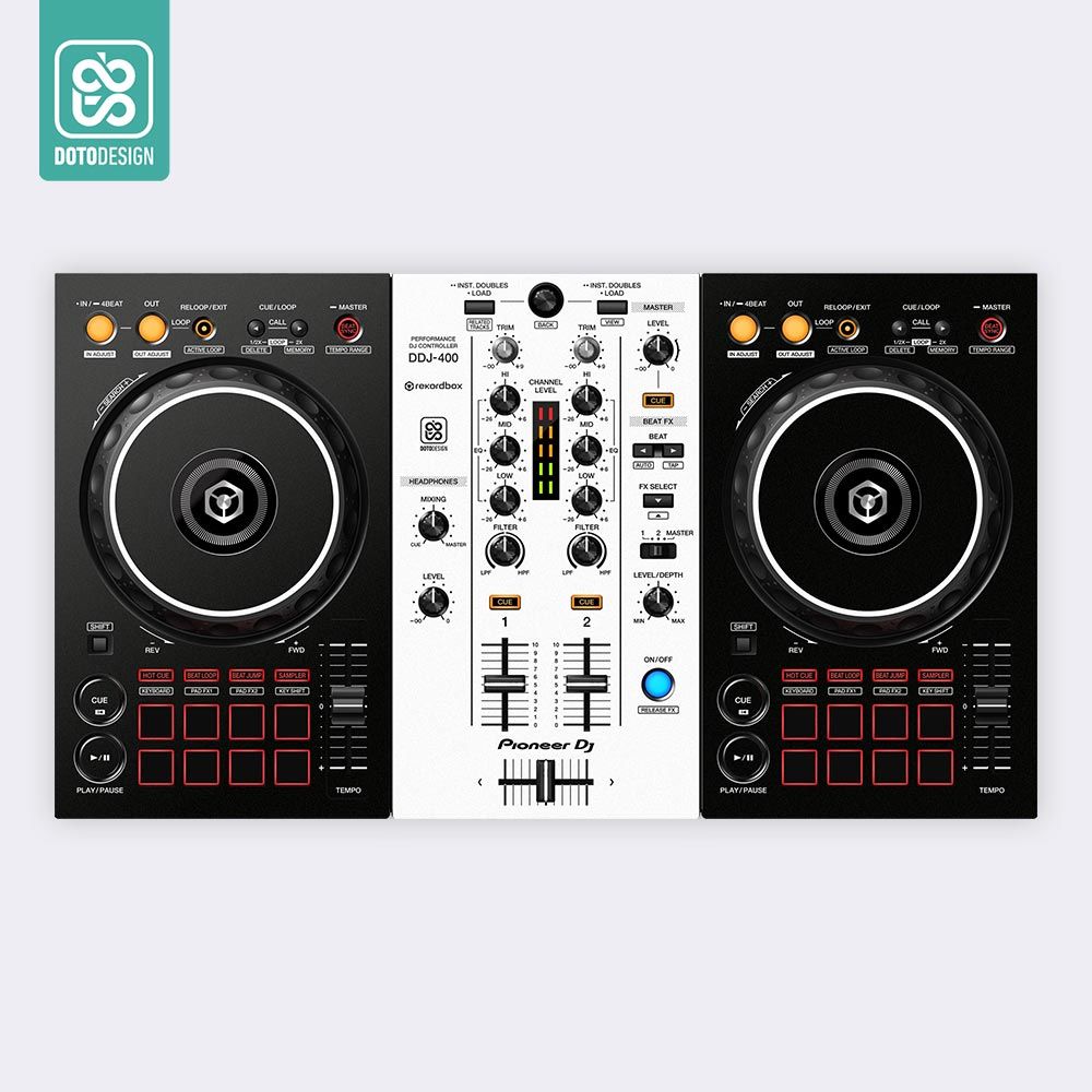 Skin DDJ-400 | COLORS DVS White
