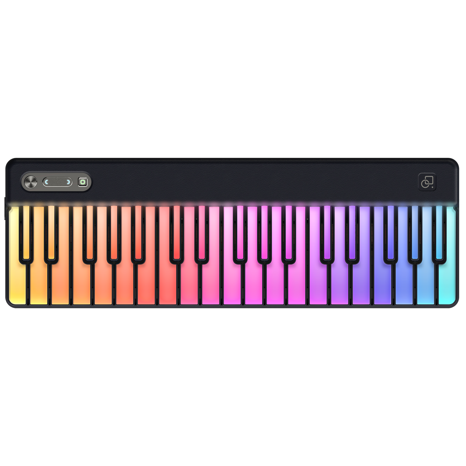 PartyKeys Keyboard - Light-Guided MIDI Piano Keyboard | Black