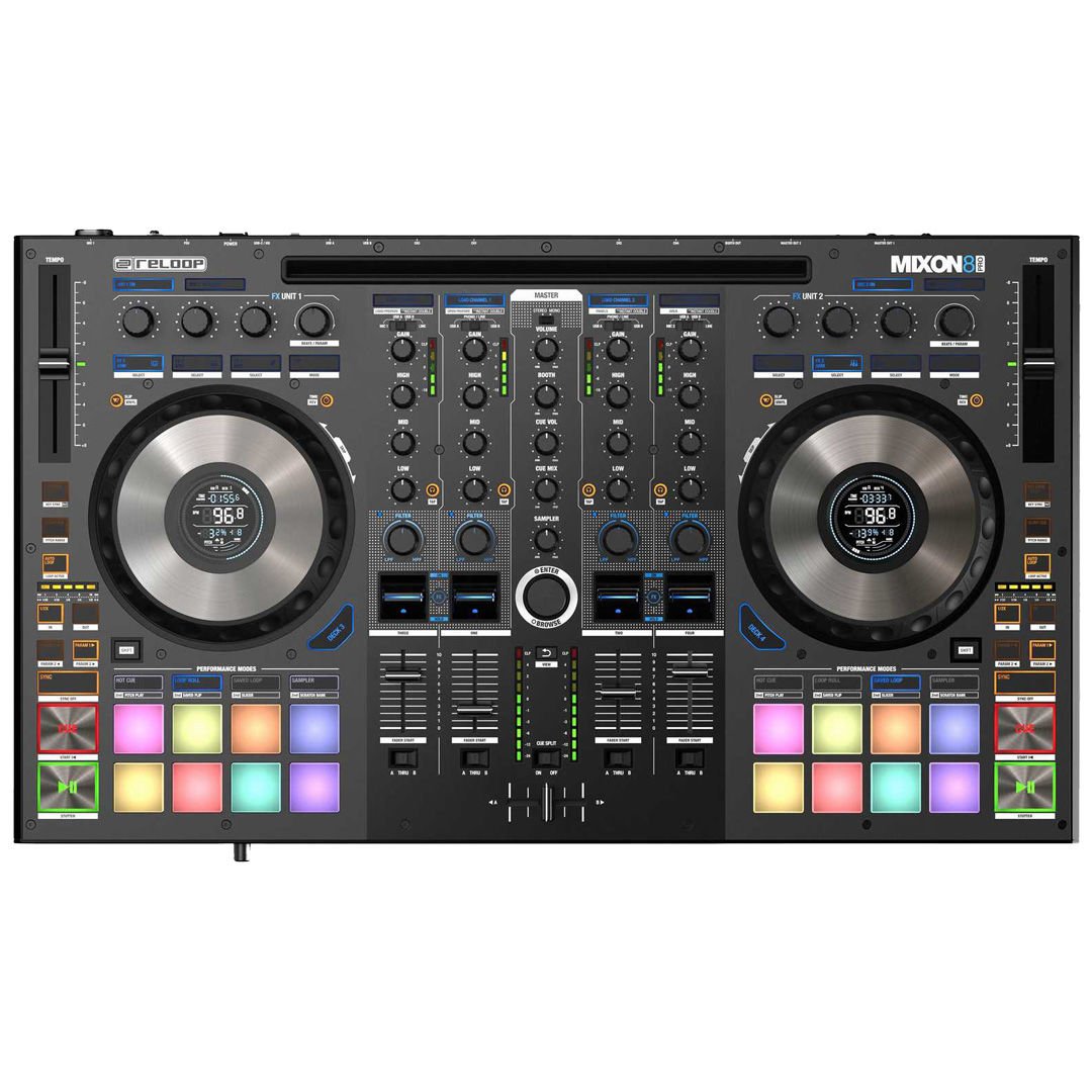 Reloop Mixon 8 Pro | 4-Kanallı Profesyonel Hybrid DJ Controller
