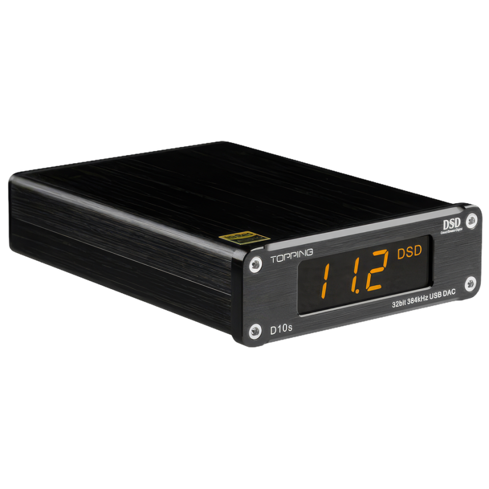 D10S DAC USB 32bit/384kHz DSD 256 XMOS U208 ES9038Q2M | Black