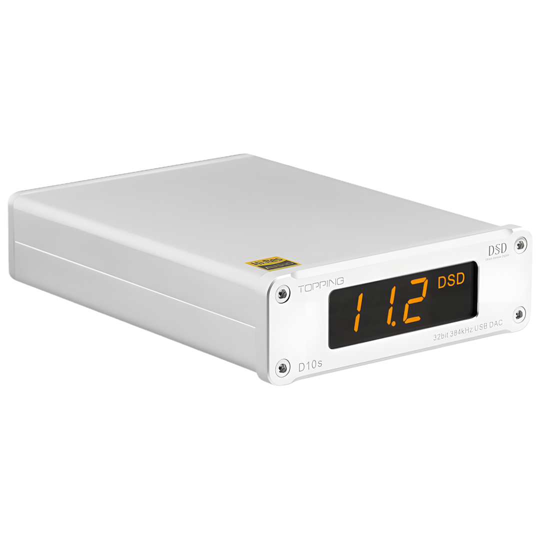 D10S DAC USB 32bit/384kHz DSD 256 XMOS U208 ES9038Q2M | Silver