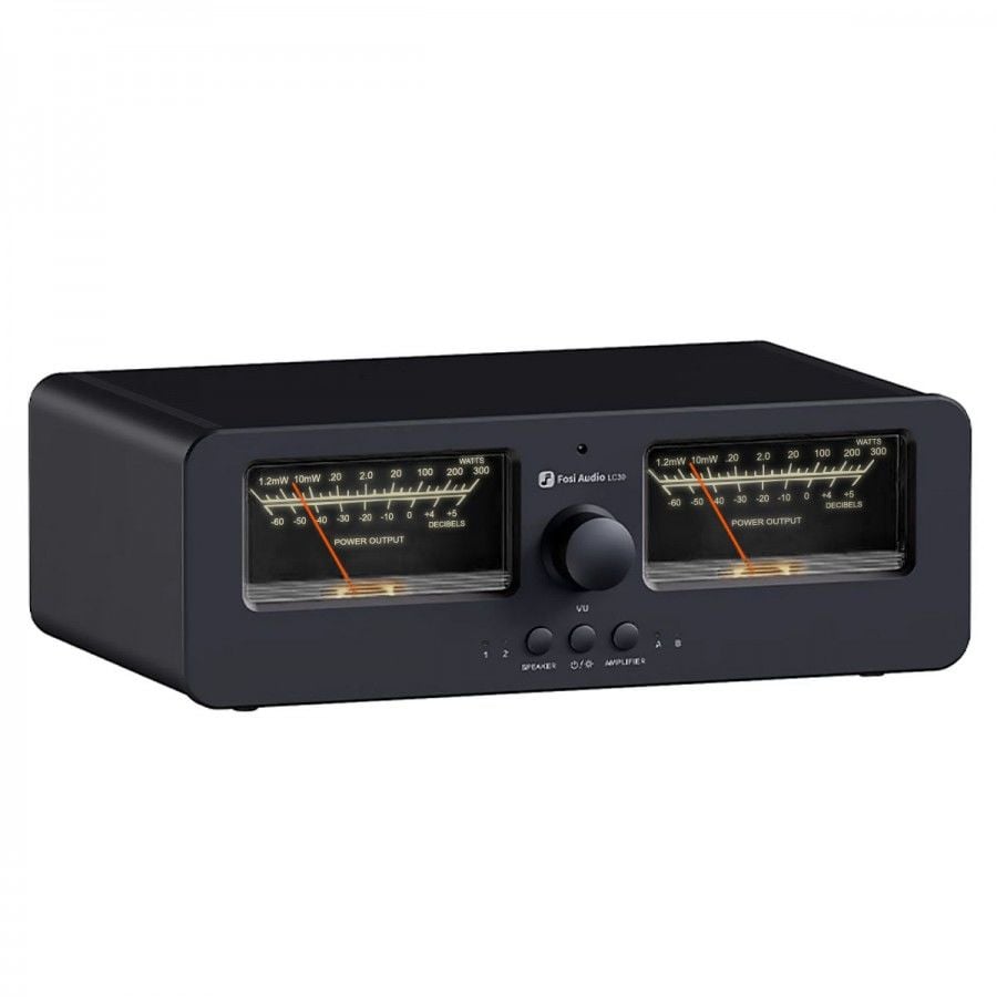 LC30 Audio Selector Switch for Amplifiers / Speakers Black Vu-meter | Black