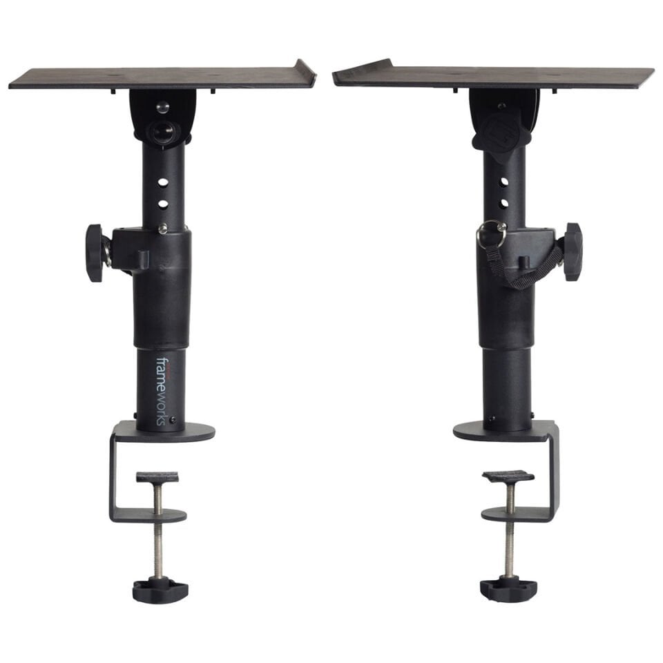 GFWSPKSTMNDSKCMP | Frameworks Clamp-On Studio Monitor Stand Pair