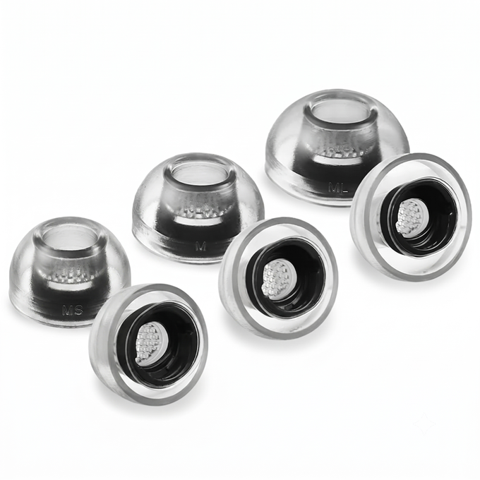 Crystal for Galaxy Buds 3 Pro Smoky Black (MS/M/ML) 3 Çift