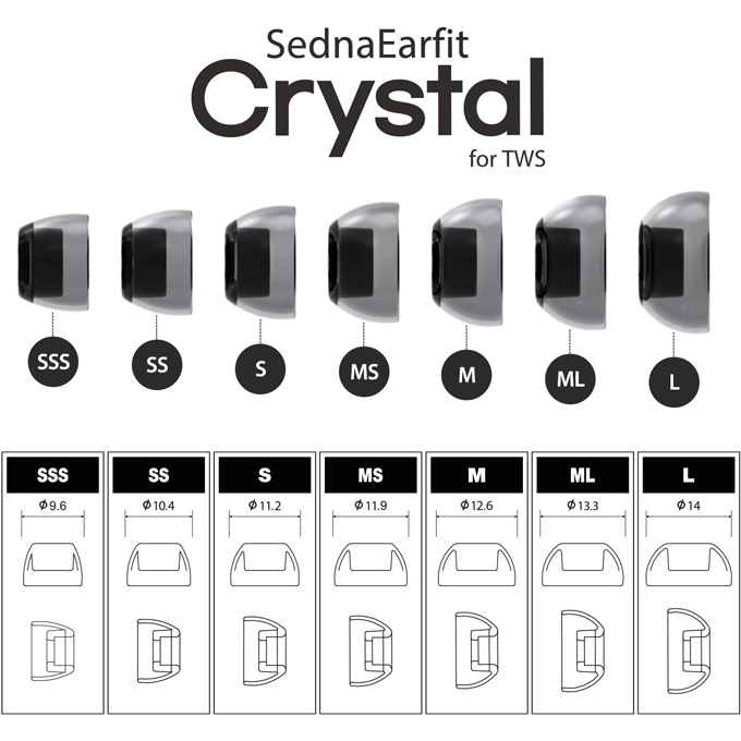 Crystal for TWS (S/MS/M) 3 Çift