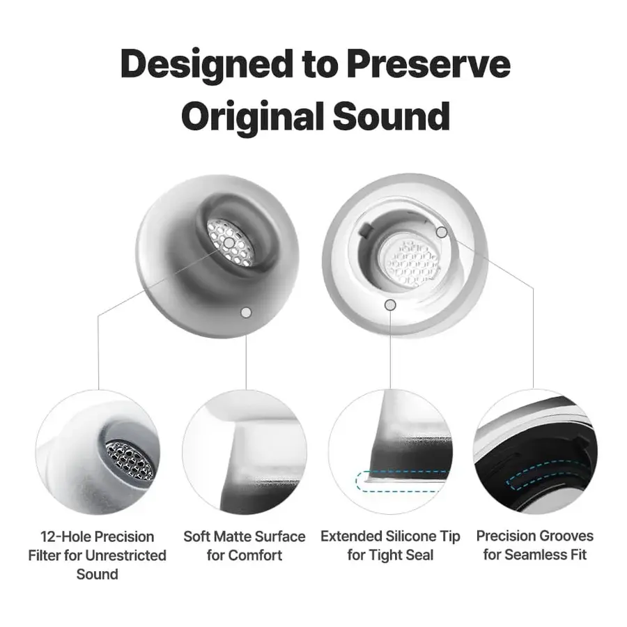 MAX for Galaxy Buds 4 Pro Phantom Black (MS/M/ML) 3 Çift