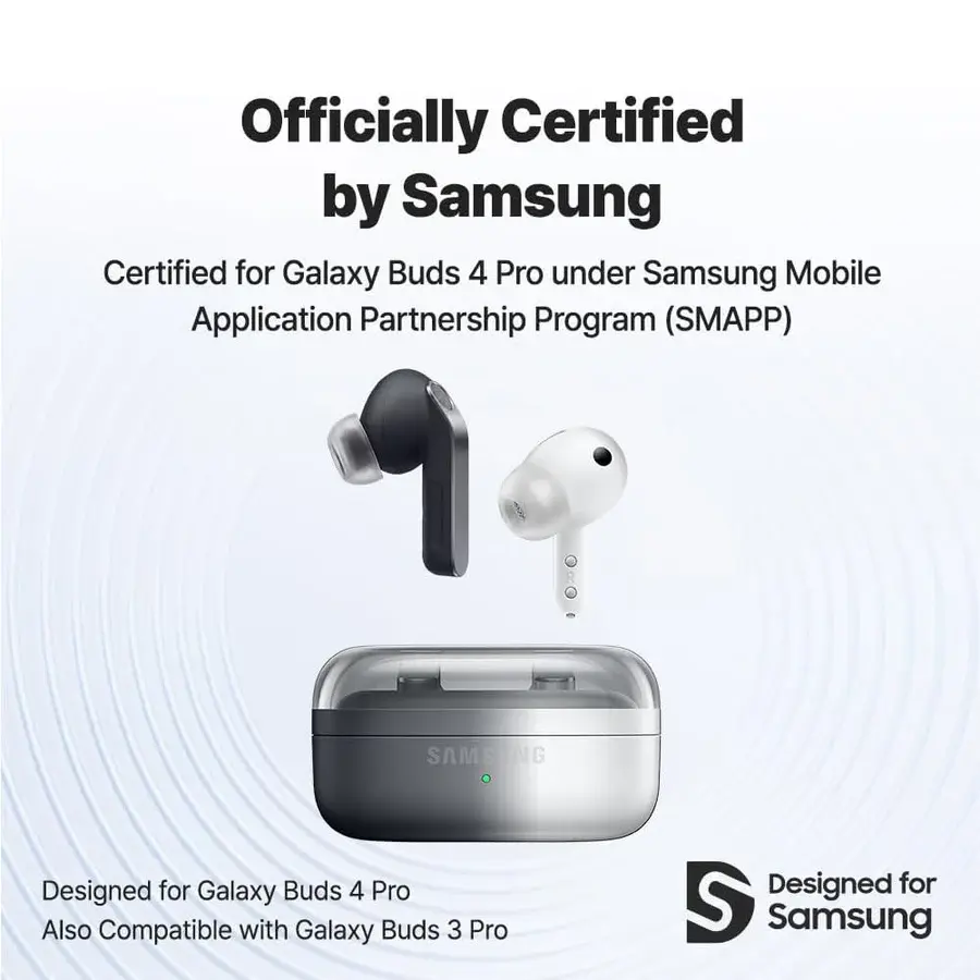 MAX for Galaxy Buds 4 Pro Phantom Black (S/MS/M) 3 Çift