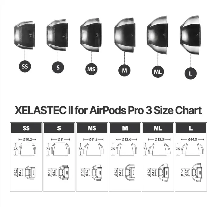 XELASTEC 2 for AirPods Pro 3 (MS) 2 Çift