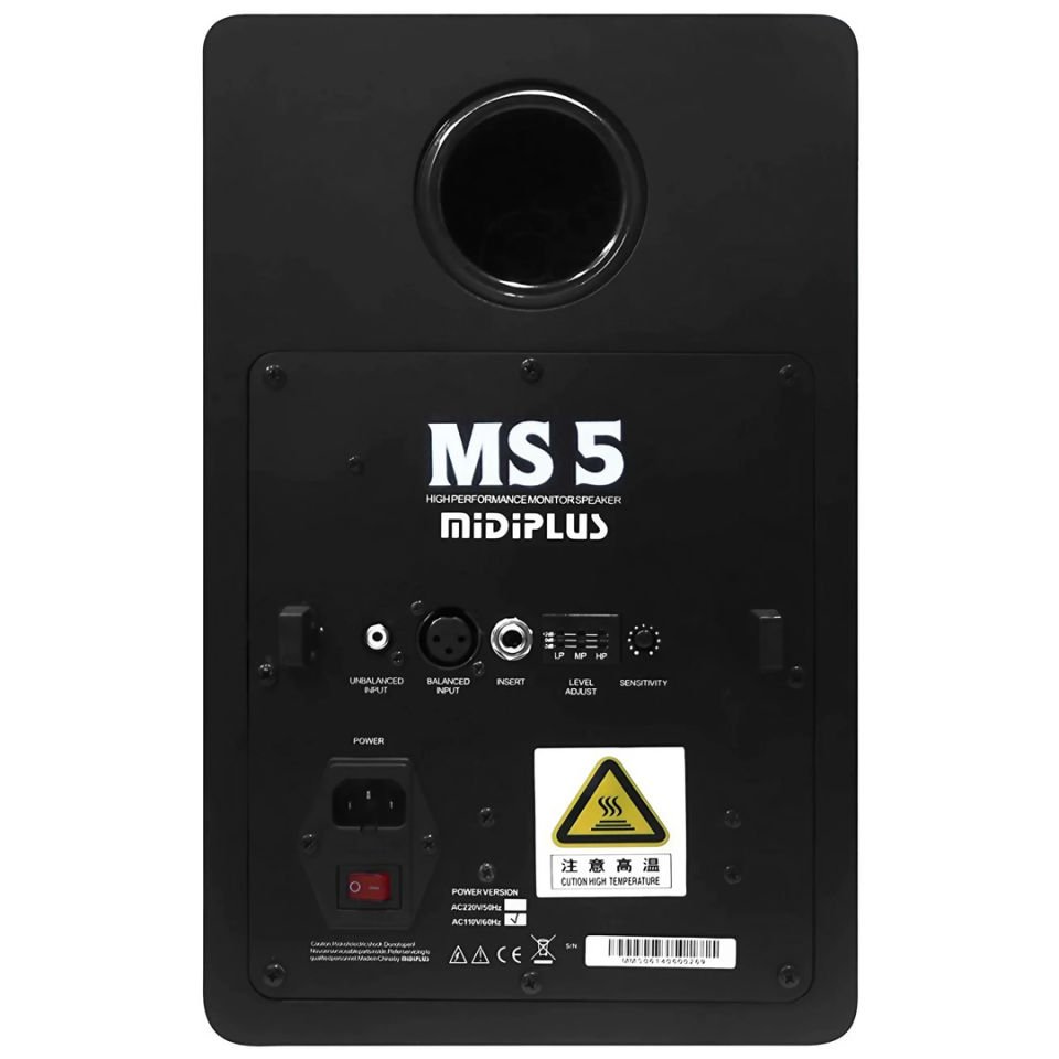 MIDIPLUS MS5 | 5 inç 65W Aktif Stüdyo Referans & DJ Monitörü
