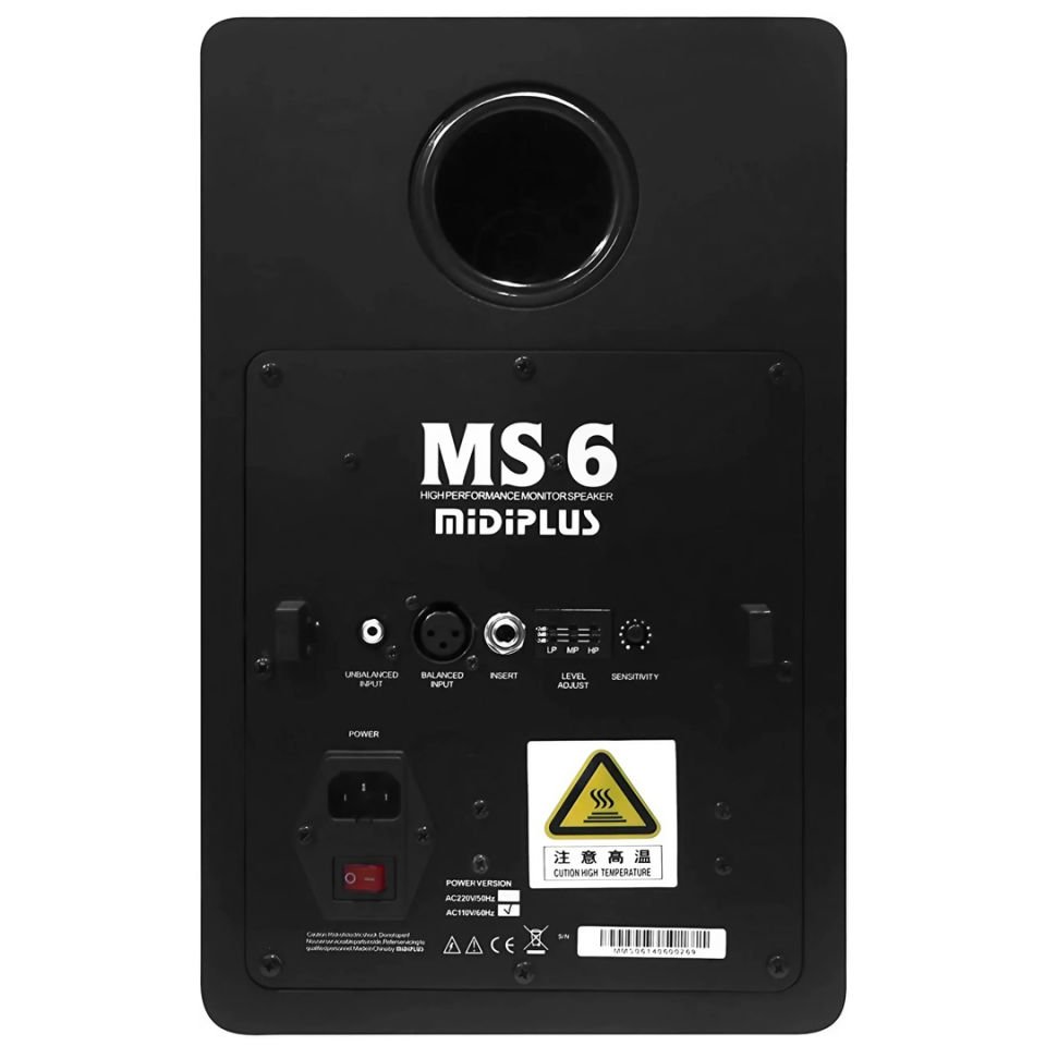 MIDIPLUS MS6 | 6 inç 80W Aktif Stüdyo Referans & DJ Monitörü