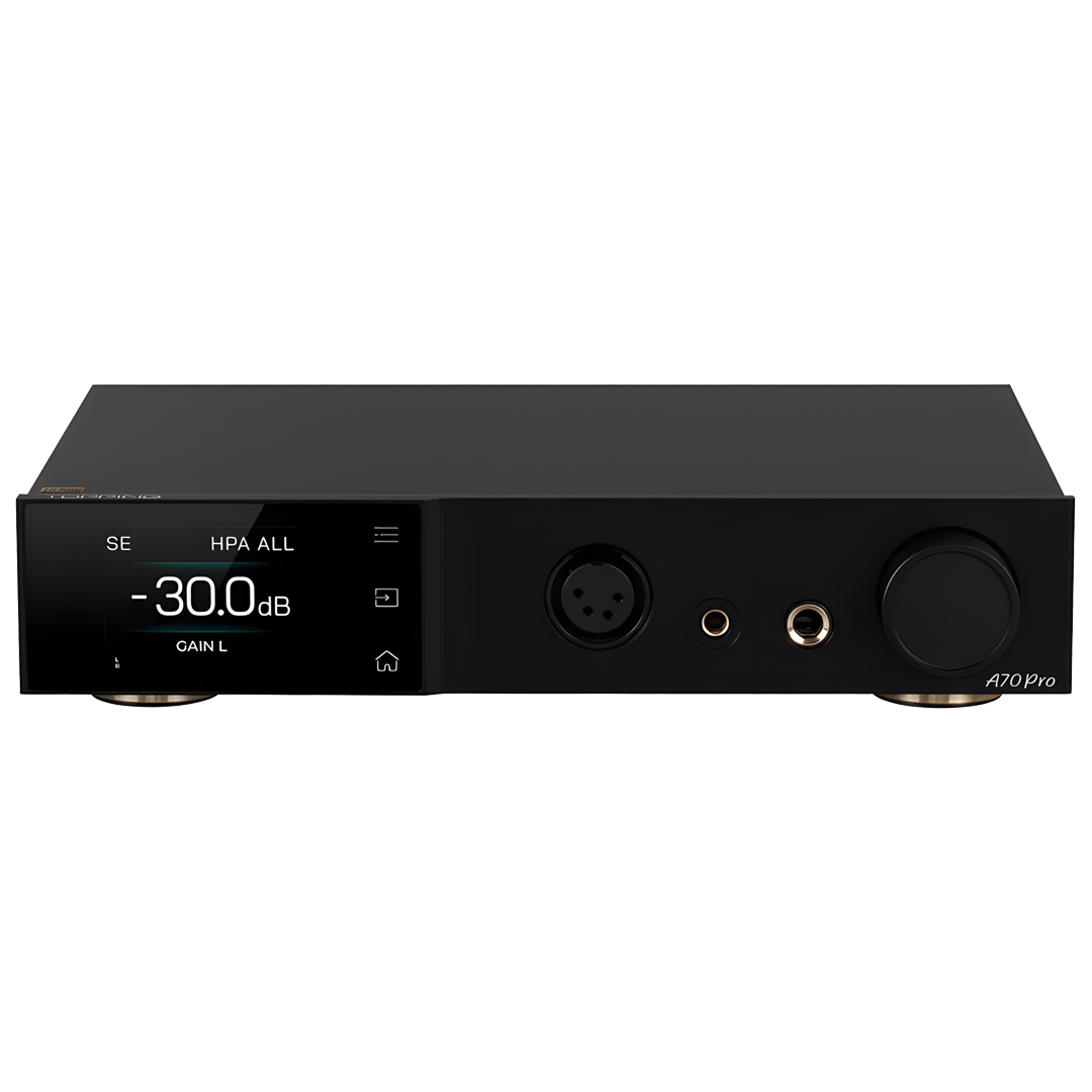 A70 PRO Headphone Amplifier / Preamp Balanced Volume R2R | Black