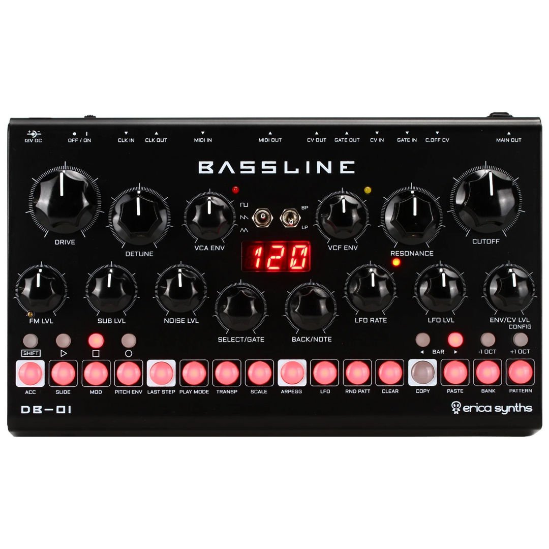 Erica Synth Bassline db-1 シンセサイザー　303ライク Erica Synths ﻿Desktop Bassline DB-01 | Analog Synthesizer Modülü