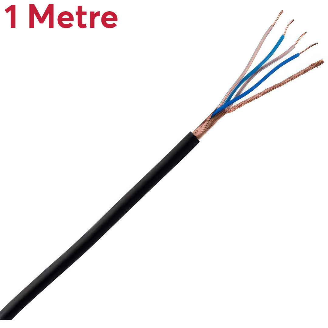 2534-00 Microphone cable, Neglex Quad | Black 1mt