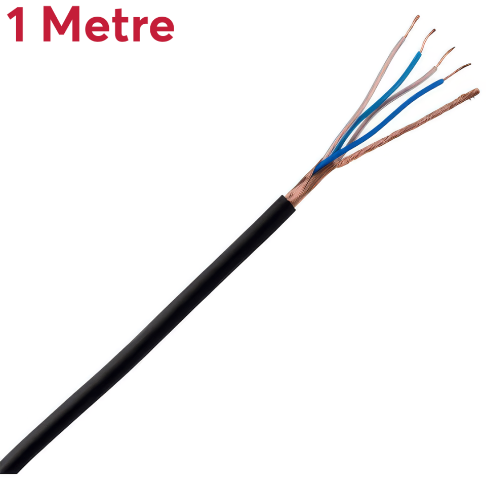 2534-00 Microphone cable, Neglex Quad | Black 1mt