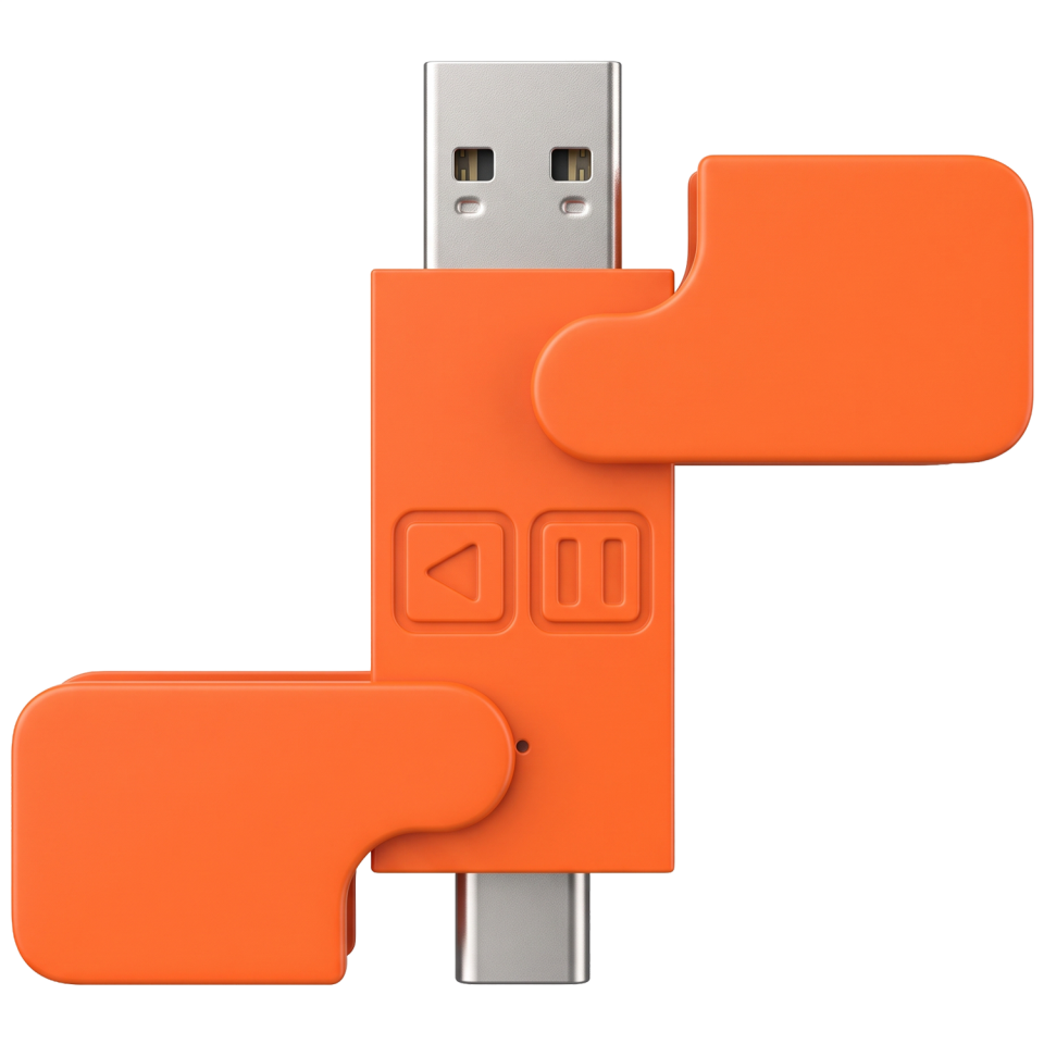 Chroma USB Drive for DJs 1TB | Orange