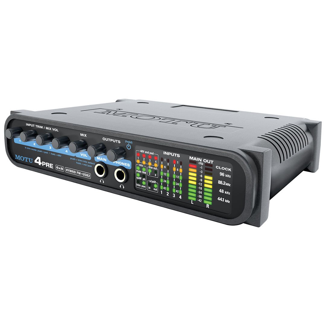 Motu 4pre | 4 Kanal Mikrofon Preamp 24bit/96kHz Ses Kartı (USB2.0